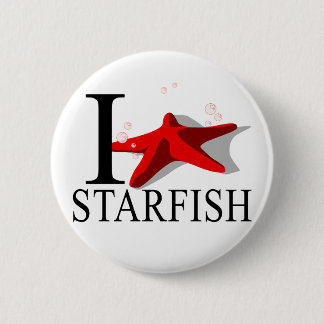 I Love Starfish Buttons