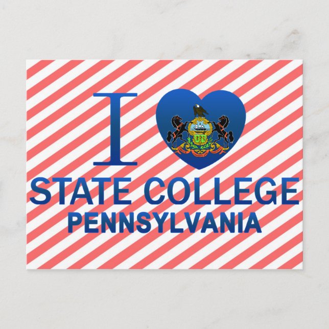 I Love State College, PA Postcard (Front)