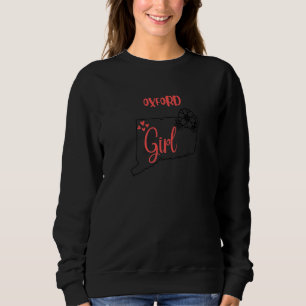 I Love State Of Connecticut Flower Outline Oxford  Sweatshirt