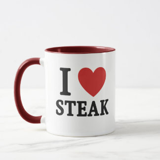 I Love Steak – Funny Meat Lover & BBQ Shirt Mug
