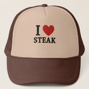 I Love Steak – Funny Meat Lover & BBQ Shirt Trucker Hat