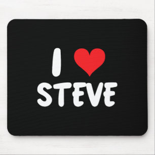 I Love Steve - Heart - Name Mouse Pad