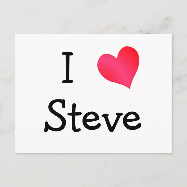 I Love Steve Postcard (Front)