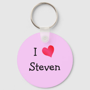 I Love Steven Key Ring