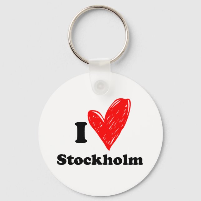I Love Stockholm Key Ring (Front)