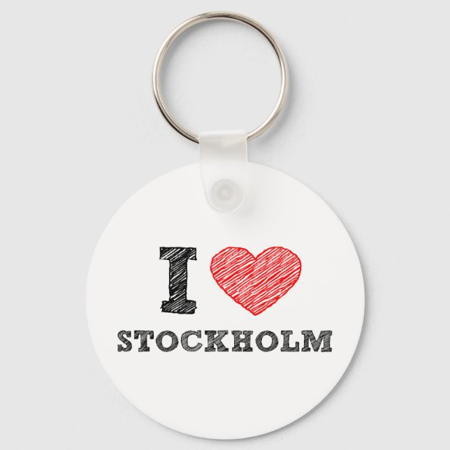 I love Stockholm Key Ring (Front)