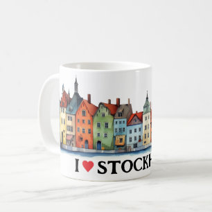 I Love Stockholm Sweden Travel Coffee Mug