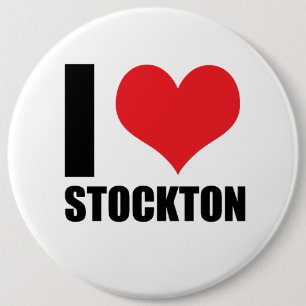 I love Stockton 6 Cm Round Badge