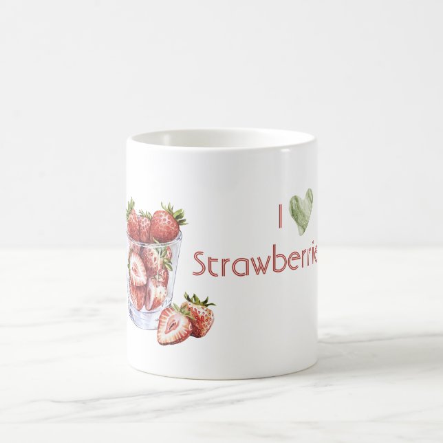I Love Strawberries  Coffee Mug (Center)