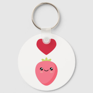I love Strawberries Key Ring
