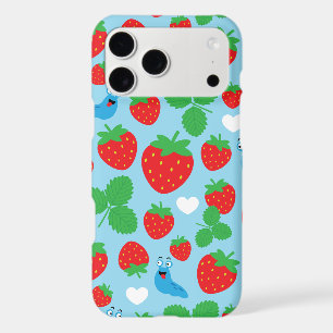 I Love Strawberries Seamless Pattern