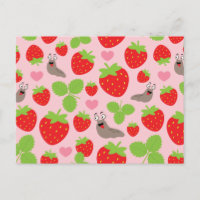 I Love Strawberries Seamless Pattern
