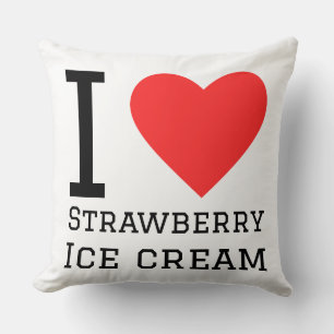 I love strawberry ice cream cushion