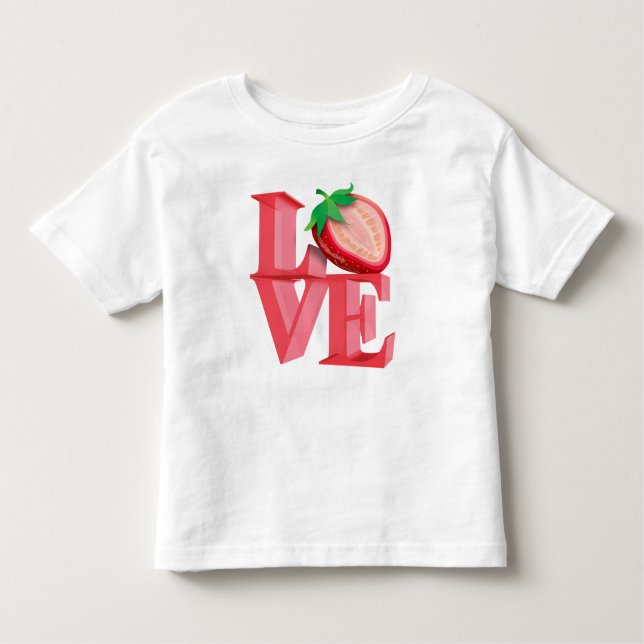 I LOVE STRAWBERRY TODDLER T-Shirt (Front)