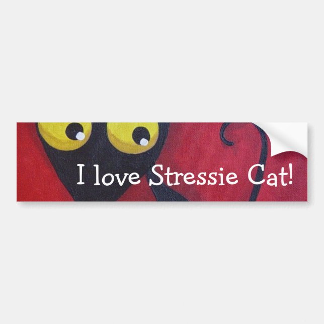 I love Stressie Cat! Bumper Sticker (Front)