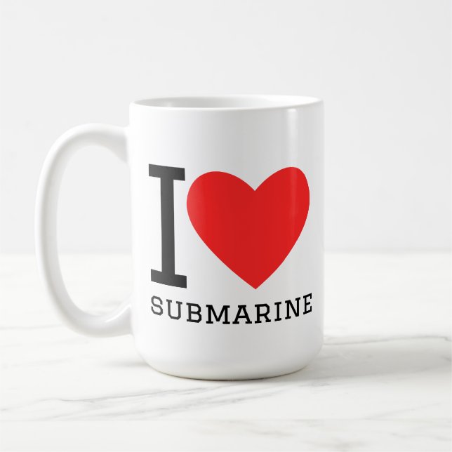 I love submarine coffee mug (Left)
