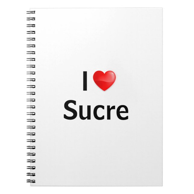 I love Sucre Notebook (Front)