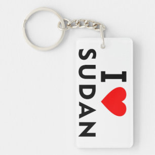 I love Sudan country like heart travel tourism Key Ring