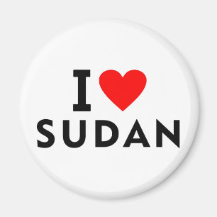 I love Sudan country like heart travel tourism Magnet