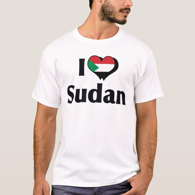 I Love Sudan Flag Shirt (Front)