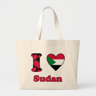 I love Sudan Large Tote Bag