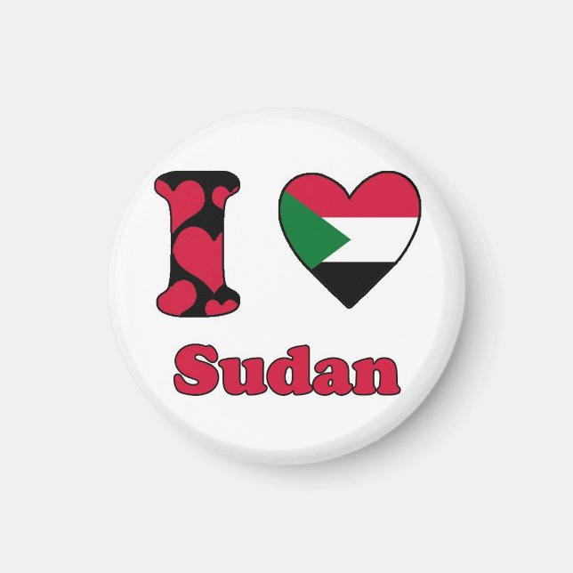I love Sudan Magnet (Front)