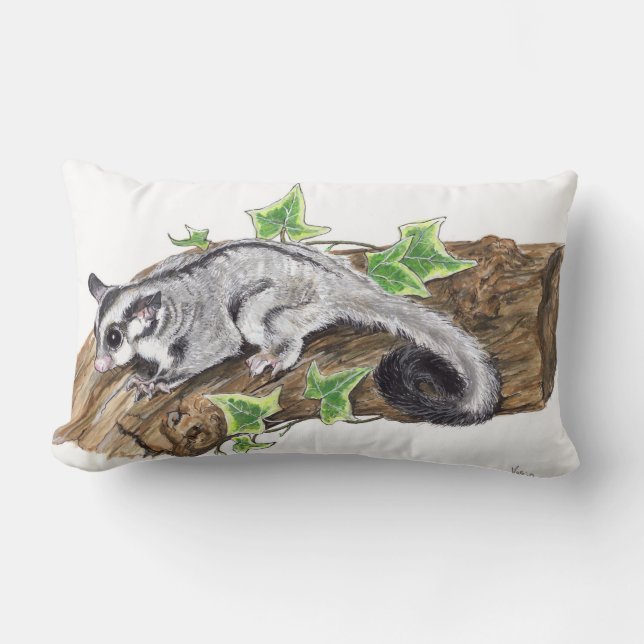 I Love Sugar Gliders Lumbar Cushion (Front)