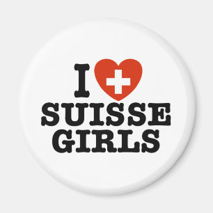 I Love Suisse Girls Magnet