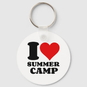 I LOVE SUMMER CAMP KEY RING