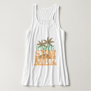  I love summer colourful summer vibes sublimation Singlet
