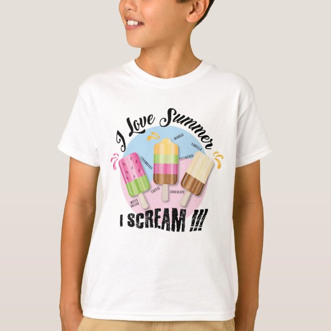 I love Summer - I Scream !!!  T-Shirt (Front)