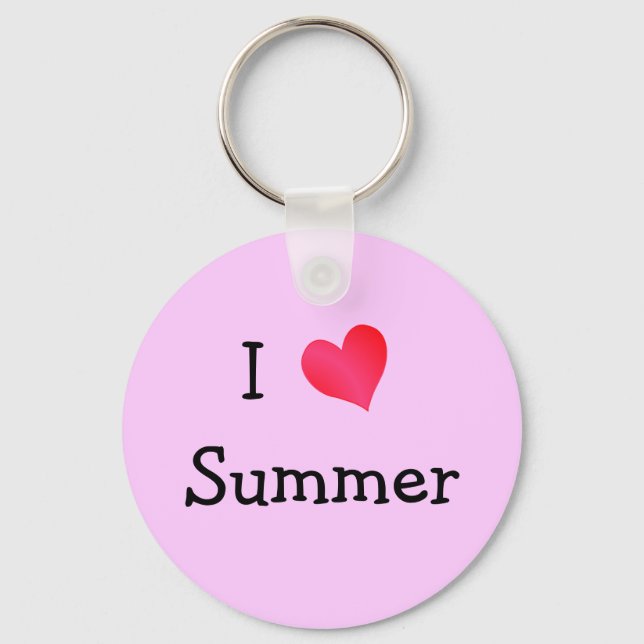 I Love Summer Key Ring (Front)