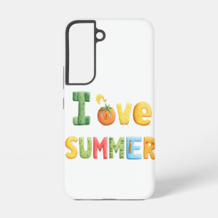 I Love Summer Text Samsung Galaxy Case