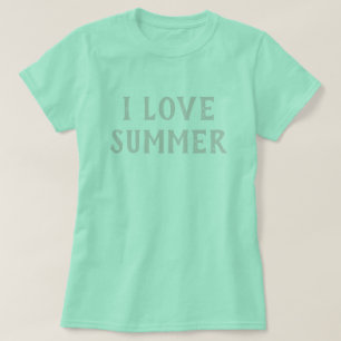 I Love Summer Typography Happy Vacation Shirt