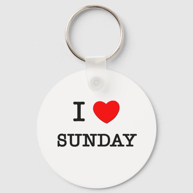 I Love Sunday Key Ring (Front)