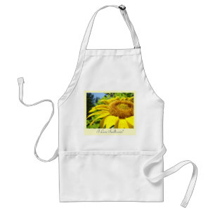 I Love Sunflowers! apron gifts Yellow Sun Flowers