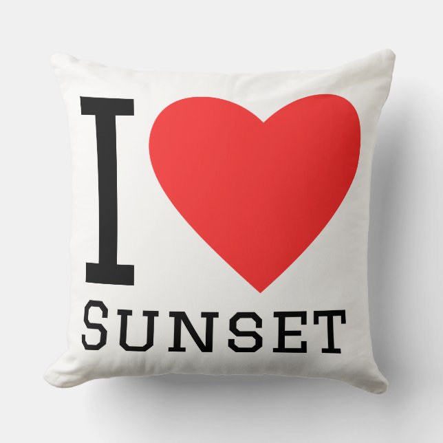 I love sunset  cushion (Front)
