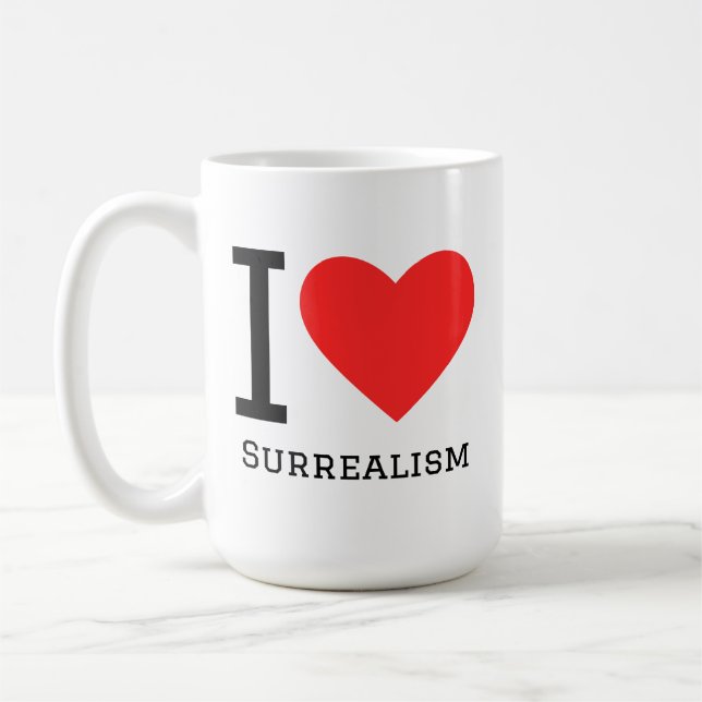 I love surrealism coffee mug (Left)