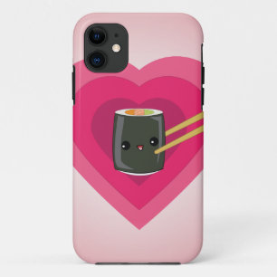 I Love Sushi Kawaii Sushi Roll iPhone Case
