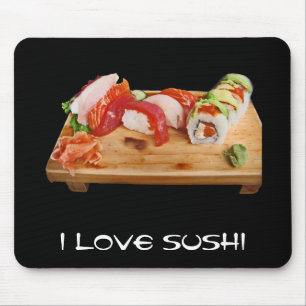 I Love Sushi Mouse Pad