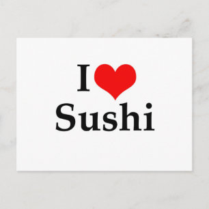 I Love Sushi Postcard