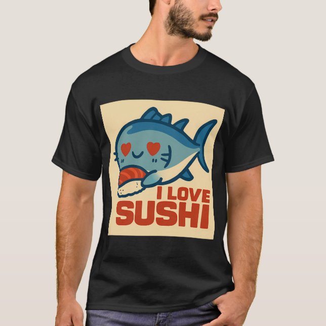 I Love Sushi T-Shirt (Front)