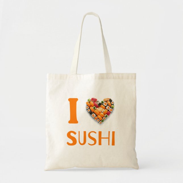 I Love Sushi Tote Bag (Front)