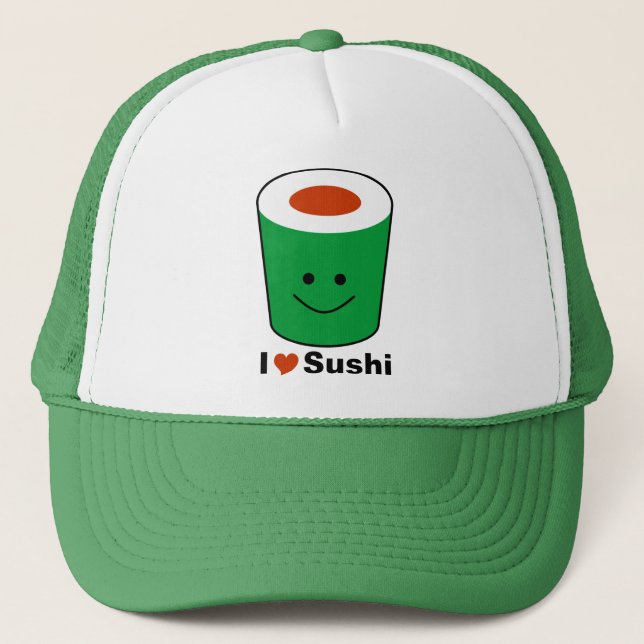 I Love Sushi Trucker Hat (Front)