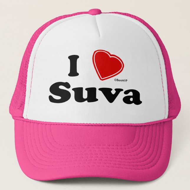 I Love Suva Trucker Hat (Front)