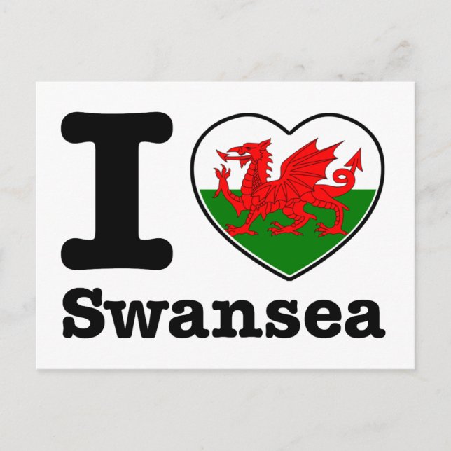I love Swansea Postcard (Front)