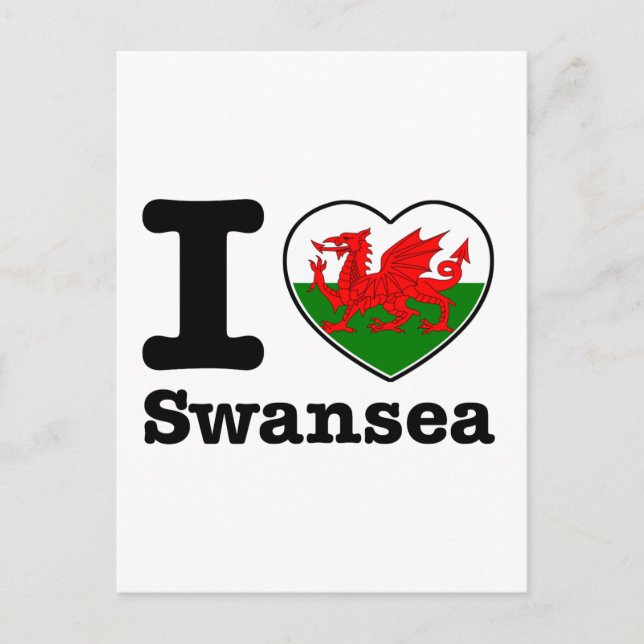 I love Swansea Postcard (Front)