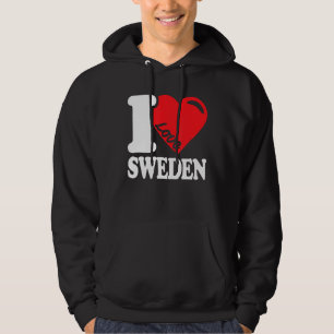 I Love Sweden Homeland Swedish Flag Sweden 1 Hoodie