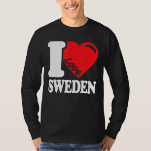I Love Sweden Homeland Swedish Flag Sweden 1 T-Shirt