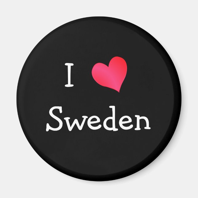 I Love Sweden Magnet (Front)